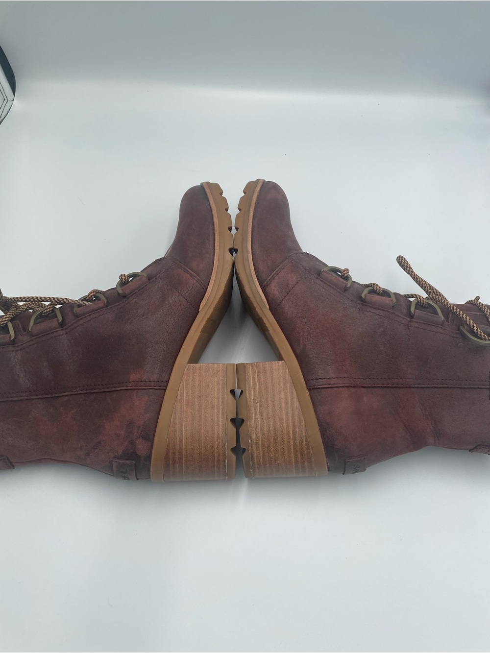 Sorel Cate Lace-up Boots Redwood Burgundy Size 9 - Picture 5 of 6